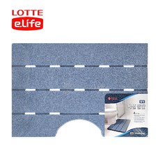 롯데이라이프 웰빙 욕실발판 중, 파란색, 1개