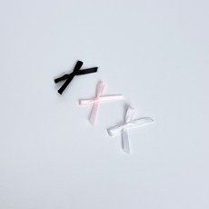 인형 만들기 엽서 선물 포장 꾸미기 리본 3mm (10개), 화이트