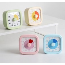 아날로그 타이머 무소음 뽀모도로 학습 집중 수험생 공부 시간관리 스터디용, 그린