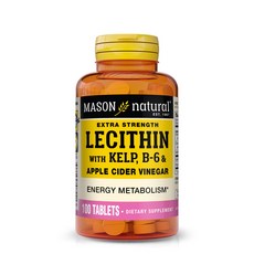 Mason Vitamins Lecithin with Kelp B 6 Plus Cider Vinegar Extra Strength Tablets 60 Count, 100개(1팩), 1개, 생강