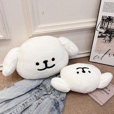 무드바이브 안고자는 귀여운 말티즈 강아지 가나디 쿠션 인형 토끼 동물 애착 대형 친구 생일 선물 바디필로우, 말티즈얼굴쿠션-소
