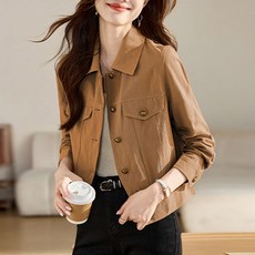 비아이와이 여성 봄가을 데일리 캐주얼 코디 루즈핏 데님 숏자켓 DH1247