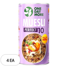 원데이모어 퍼펙트 바이올릿 튜브형 뮤즐리 시리얼, 600g, 4개