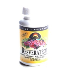 SOURCE NATURALS 白藜蘆醇膠囊 40mg, 1罐, 60顆