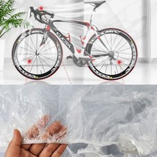 저전거 스쿠터 킥보드 투명 커버 방수 먼지 PVC 비닐 덮개 고무줄 마감 처리 고정