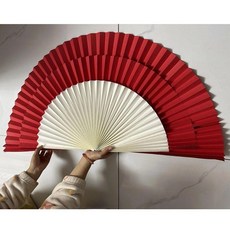 立體摺疊工藝紙扇擺件 中國風紅色裝飾道具, 紅色
