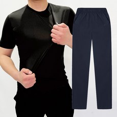 1+1 短袖 T 卹運動服登山服工作服褲子套裝