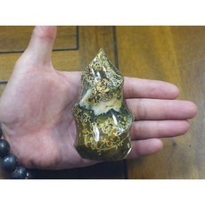 印尼海藻玉苔紋瑪瑙擴香石, dendrite agate -327g