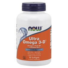 NOW Foods Ultra Omega 3-D魚油軟膠囊 600EPA/300DHA, 90顆, 1罐
