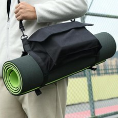 라이너 파티션 수납 LUE 요가 매트 가방 큰 지퍼 천 팻 캐리어 조절 가능한 어깨끈 러그 운반 여성용, 1세트, Black