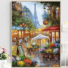 보석십자수 DIY 큐빅 산리오 캔버스 액자형 세트 패브릭 액자 아이러브페인팅 사진 ab비즈, 40x55cm 그림+도구+드릴