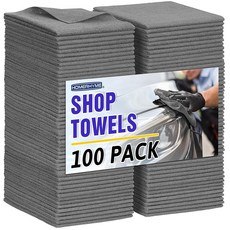 호머하임 극세사 청소용 천 100팩 누더기 타월 벌크 흡수 보풀 없는 세탁 자동차 상점 차고 가정 및 주방용 다용도 11.5"*11.5인치"