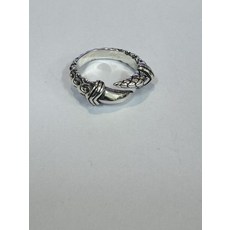 獨特爪子造型銀戒指，可調節開口設計，時尚個性飾品