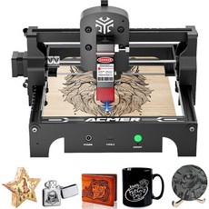 Acmer 소형 휴대용 금속 레이저 각인기 마킹기 커팅기 나무 아크릴 가죽 S1, 1개