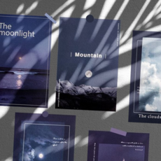 감성 엽서 일러스트 달 다이어리 엽서 밤하늘 카드