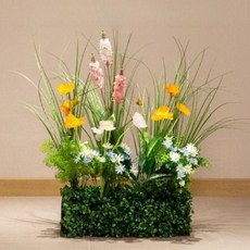 들꽃 가짜 플라스틱 모조 인테리어 조화 장식품 시리즈 조합 장식, 그라스 K