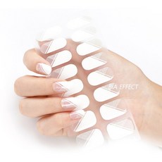 [붙이고 굽는 반경화 셀프젤네일] 비아이펙트 알로하 리얼 젤네일 스티커 16피스x2장=32피스 / 마일드컬렉션 시리즈 (믹스앤매치), 0070 퓨어코튼