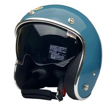 EVO騎士安全帽，輕巧透氣經典造型，多尺寸可選安全防護, CA-312 精裝銀邊 鴨母藍