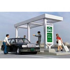 Tomytec 1/64 場景 04b 出租車站 (Toyota Crown Comfort 付屬) TV32282, 1個