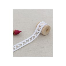 퀼트스타 다이아 지그재그 코튼 케미컬레이스_화이트, 화이트, 1개