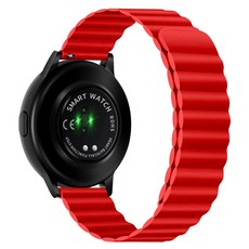 루아러블 갤럭시워치 호환 가죽 자석 마그네틱 스트랩, 레드