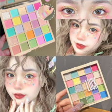 섀도우팔레트25구 펄 매트 아이메이크업반짝이 무대용 반짝이 섀도우, 1개, 레인보우색