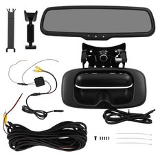 Gledewen 백업 카메라가 있는 업그레이드 금속 테일게이트 핸들 베젤 트림 로드 클립 1999-2007 쉐보레 실버라도 GMC 시에라 1500 2500 3500과 호환