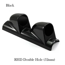 쿠쿠스토어 52mm 자동차 게이지 홀더 ABS 범 계기판 거치대 싱글/더블 액세서리 좌/우핸들, 07 Black-RHD Double