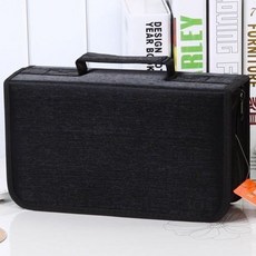 CD收納包 大容量128片碟片包 光碟盒40片/80片DVD光盤包 CD收納整理盒, 128片（黑色1個裝）