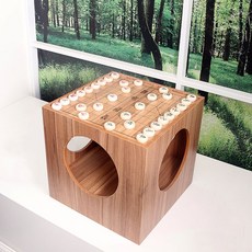 바둑 좌식테이블 바둑판 장기판 책상 두꺼운 알까기 오목판 대국, 기본형, 소형(430x430x410)체스, 1개