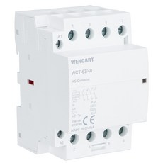 gart 63 암페어 AC 접촉기 WCT-63 4NO 정상 개방 120V 코일 5060Hz DIN 레일 마운트 가정용 모듈식 전기차 충전기 제어 태양 에너지 시스템 및 조명 흰색, 4NO_120V
