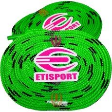 ETISPORT 전문 플랫 끈 한 쌍 하키 아이스 부츠 바퀴 달린 라인. 저항성. 길이 3m - 118인치 파란색 174015, 네온 그린