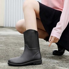 여성장화 비올 코디 부츠 데일리 때 패션 레인 장화 미들 여자