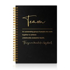 PUVOXHO 팀 정의 160 빈 페이지 나선형 노트북 팀 감사 선물 감사 선물 드림 팀 동료 선물 동료 동료를 위한 새로운 직무 감사 선물