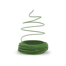 園藝包塑鐵絲，綠色塑膠包覆，防鏽耐用，園藝植物固定、支架搭建首選, 20米, 綠色