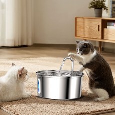 로제코 3.2L 자동급수기 정수기 고양이 강아지 펫, 그레이, 1개, 로제코자동급수기3.2L원형SSPF-A09