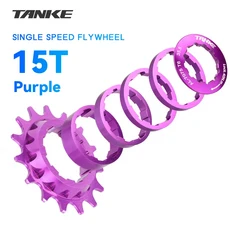 TANKE-단일 속도 플라이휠 변환 키트 18T HG 카세트 톱니바퀴 프리휠 체인용 MTB 도로 자전거 스프로킷, 11 15T colour
