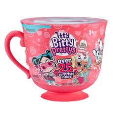주루 티 파티 서프라이즈 티 컵 세트 ZURU Itty Bitty Prettys Tea Party Surprise Teacup (시리즈 1), 블루 탑, 핑크  로커   유니콘