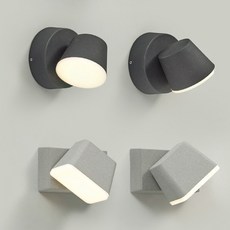 케이시조명 LED 레이아 외부 방수 벽등 벽부등 실외 벽등조명, B형 그레이