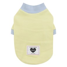 유앤펫 모찌 컬러링 티셔츠 중형견 대형견옷, 1개, 옐로우