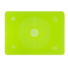 치수가 있는 실리콘 베이킹 매트 반죽용 논슬립 논스틱 페이스트리 빵 쿠키 피자 퐁당 파스타용 시트, Green, 19 7 L x 15 7 W