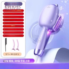 물결 웨이브 롤업 헤어 스타일러 롱 스타일링, 2억 음이온 4단계 에그롤 퍼플 세라믹, 1개, 1ml