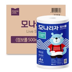 모나리자 1겹 점보롤 500m, 4롤, 4개
