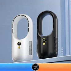 무소음 타워형 선풍기 소형 탁상용 충전식 저소음 여름 필수품, 1개, A_블랙 충전식 모델