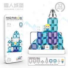 MAST WORLD 迷你心連心磁力片 42PCS 鐵盒裝, 3010雪人32pcs 鐵盒裝, 1套
