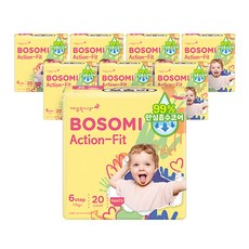 보솜이 액션핏 팬티형 기저귀 공용, 6단계, 160매
