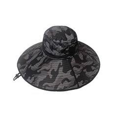 迷彩寬邊漁夫帽, 黑色