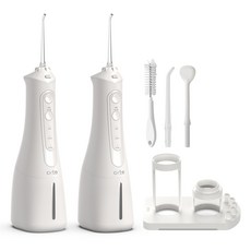 오르테 워터밸런스 UV 구강세정기 1+1 휴대용 물치실 치아 치간 세척 물양치 물칫솔 세정기 거치대 거치대포함, 본품2P,거치대2P,기본노즐2P,청소솔2P,혀클리너2P, 본품2p