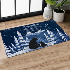 MIEPOS 공룡 욕조에서 노래하는 실내 도어 매트 공룡 도어매트의 기발한 장면 74.9 x 43.2cm(29.5 x 17인치) 미끄럼 방지 고무 뒷면 바닥 매트 입구 러, 생일