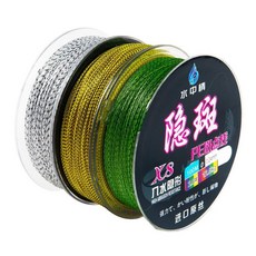 水中情 PE魚線 隱斑系列 釣魚線, 1個, 12編100米黃色斑點,0.4號